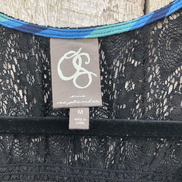 Anthropologie | blue striped floral back tank top - Picture 4 of 5